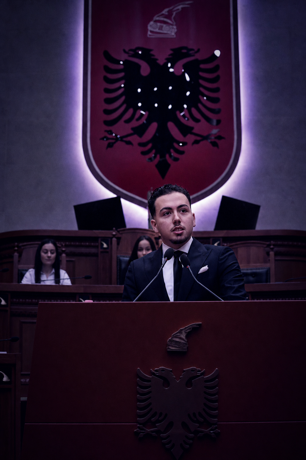 Geart Ferhati at Albanian Parliament